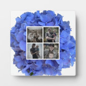 Plaque Photo Blue periwinkel élégantes hydrangées florales (Devant)