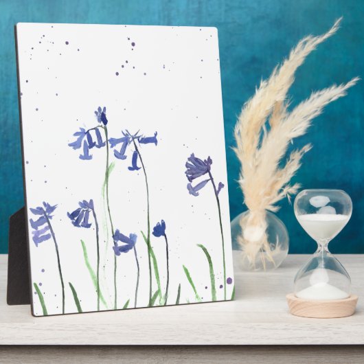 Plaque Photo Bluebells aquarelle (Côté)
