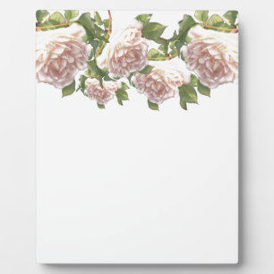 Plaque Photo Blushing Ivory Peach Rose