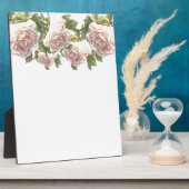 Plaque Photo Blushing Ivory Peach Rose (Côté)