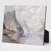 Plaque Photo Boating on a Norvégigian Fjord (Côté)