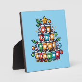 Plaque Photo Boba Christmas Tree - Funky Bubble Tea Holiday (Recto)