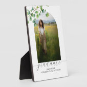 Plaque Photo Boho Arch Ivy, Blanc Tabletop Easel (Côté)