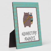 Plaque Photo Boho Bear Adventure Attend (Côté)