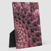 Plaque Photo Boho Funky Eclectique Rose Noir Abstrait Fractal (Côté)