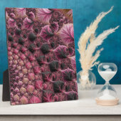 Plaque Photo Boho Funky Eclectique Rose Noir Abstrait Fractal (Côté)