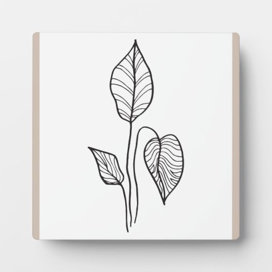 Plaque Photo Boho plante design (Devant)