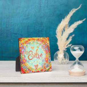 Plaque Photo BoHo Plutôt Inspirationnel Orange Evolve