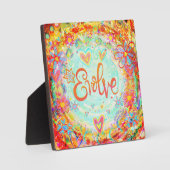 Plaque Photo BoHo Plutôt Inspirationnel Orange Evolve (Recto)