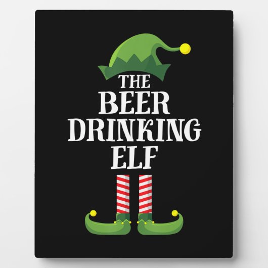 Plaque Photo Boire de la bière Noël Anniversaire (Devant)