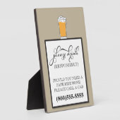 Plaque Photo Boire le panneau barre de manière responsable (Côté)