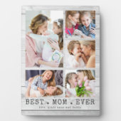 Plaque Photo Bois blanc rustique MEILLEUR MOM JAMAIS Collage ph (Devant)