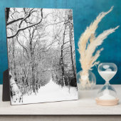 Plaque Photo Bois d'hiver froid (Côté)