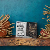 Plaque Photo Bois Gris Rustique Photo de Chat de Compagnie Mémo (Côté)