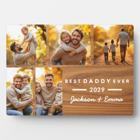 Plaque Photo Bois Meilleur Papa Jamais Fête des pères 5 Photo C (Devant)