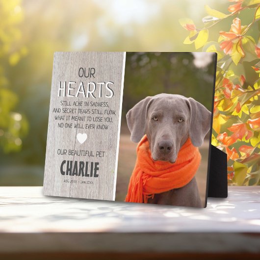 Plaque Photo Bois rustique de campagne | Mémorial de photo d'an