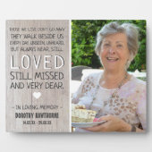 Plaque Photo Bois rustique léger | Mémorial photo (Devant)