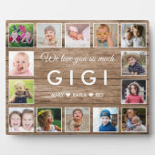 Plaque Photo Bois rustique Nous vous aimons Gigi 14 Photo Colla (Devant)