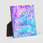 Plaque Photo Bokeh Violet Et Bleu 7518 (Recto)
