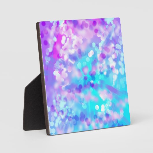 Plaque Photo Bokeh Violet Et Bleu 7518 (Recto)