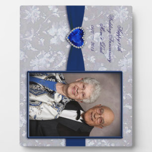 Plaque photo Bold Damask 45th Mariage Anniversary
