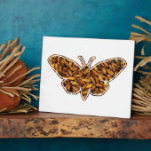 Plaque Photo Bombyx Mori Silk Moth Cycle de vie Silhouette (Côté)