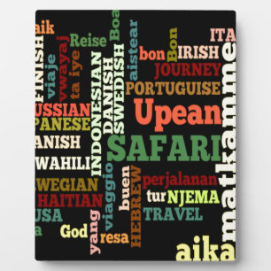 Plaque Photo Bon Italian Irish Safari Hapanese Voyage