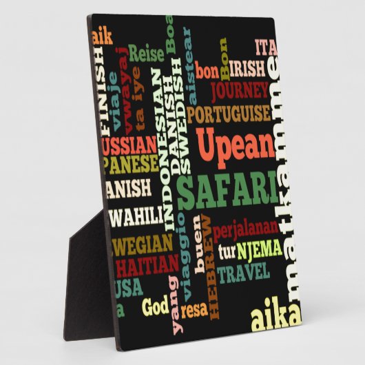 Plaque Photo Bon Italian Irish Safari Hapanese Voyage (Côté)