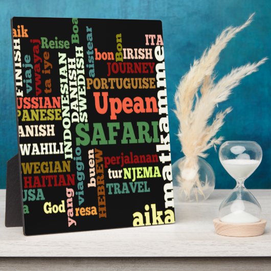 Plaque Photo Bon Italian Irish Safari Hapanese Voyage (Côté)