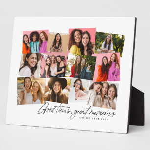 Plaque Photo Bon temps grands souvenirs fun 12 photo collage