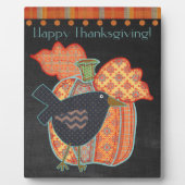 Plaque Photo Bon thanksgiving Citrouille de Patchwork de Prim C (Devant)
