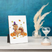 Plaque Photo Bon thanksgiving Dachshund Turquie Costume T Fun (Côté)