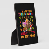 Plaque Photo Bon thanksgiving Et C'Est Mon Anniversaire (Côté)