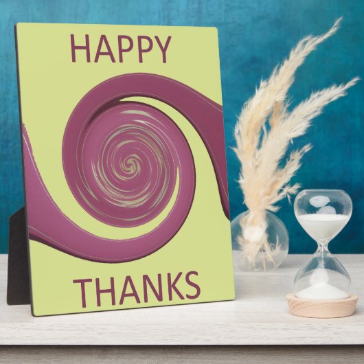 Plaque Photo Bon thanksgiving Texte Art Design. (Côté)