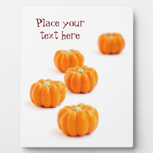 Plaque Photo Bonbons citrouilles d'Halloween (Devant)