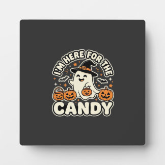 Plaque Photo Bonbons Halloween Fantôme Citrouille Design