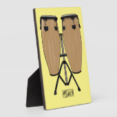 Plaque Photo Bongo, dessin animé de batterie (Côté)