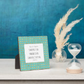 Plaque Photo Bonheur Inspiré Turquoise Gold Tabletop (Insitu)