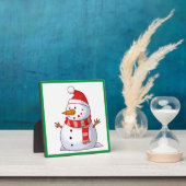 PLAQUE PHOTO BONHOMME DE NEIGE D'HIVER (Insitu)
