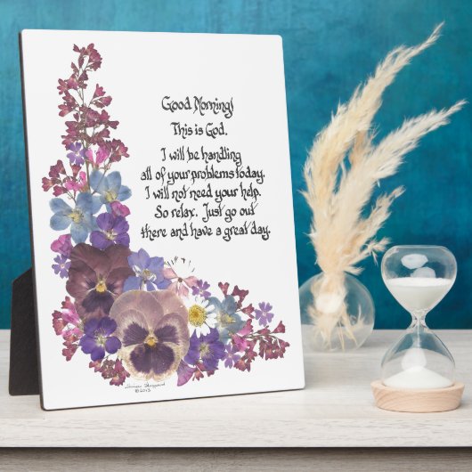 Plaque Photo Bonjour ! (Côté)