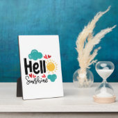 Plaque Photo Bonjour soleil (Côté)