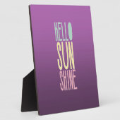 Plaque Photo Bonjour Sunshine (Côté)