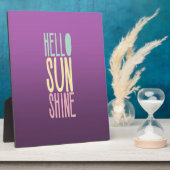Plaque Photo Bonjour Sunshine (Côté)