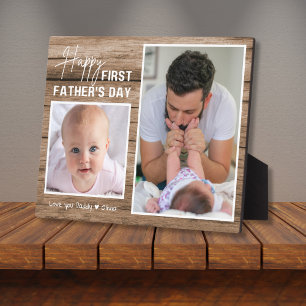Plaque Photo Bonne 1ère Fête des pères Nouveau papa bébé 2 Phot