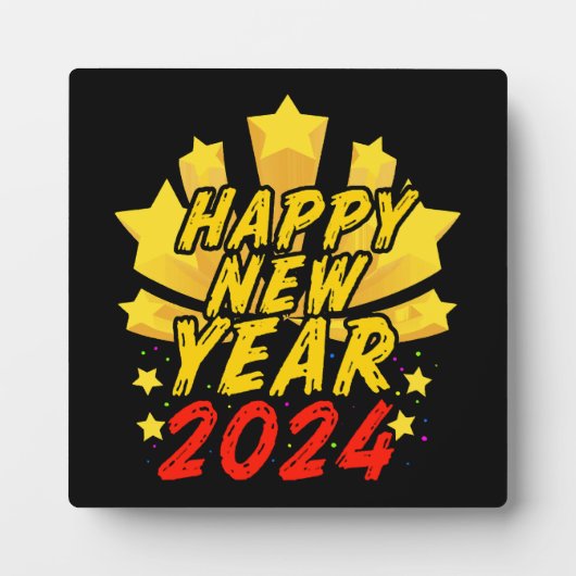 Plaque Photo Bonne année 2024 (Devant)