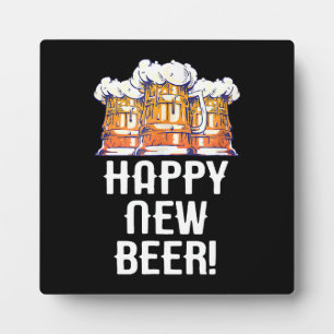 Plaque Photo BONNE ANNÉE BIÈRE ! Soirée du Nouvel An Boire