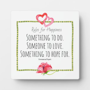 Plaque Photo Bonne aquarelle Coeurs / Poppy Inspirational