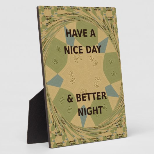 Plaque Photo Bonne journée et meilleur art nocturne Imprimer (Côté)