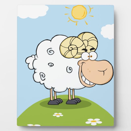 Plaque Photo Bonne mascotte de dessin animé Ram (Devant)