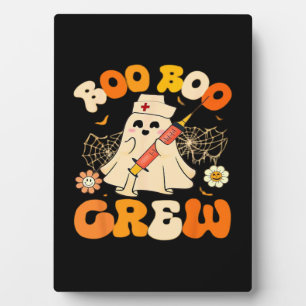 Plaque Photo Boo Boo Crew Drôle Fantôme Pour Infirmière, Rétro